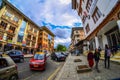 View of Commercial area ' s Thimphu city in Bhutan during spring seasonÃÂ 